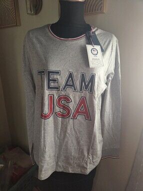 Team USA Gray Long Sleeve Tee by Polo Ralph Lauren XL